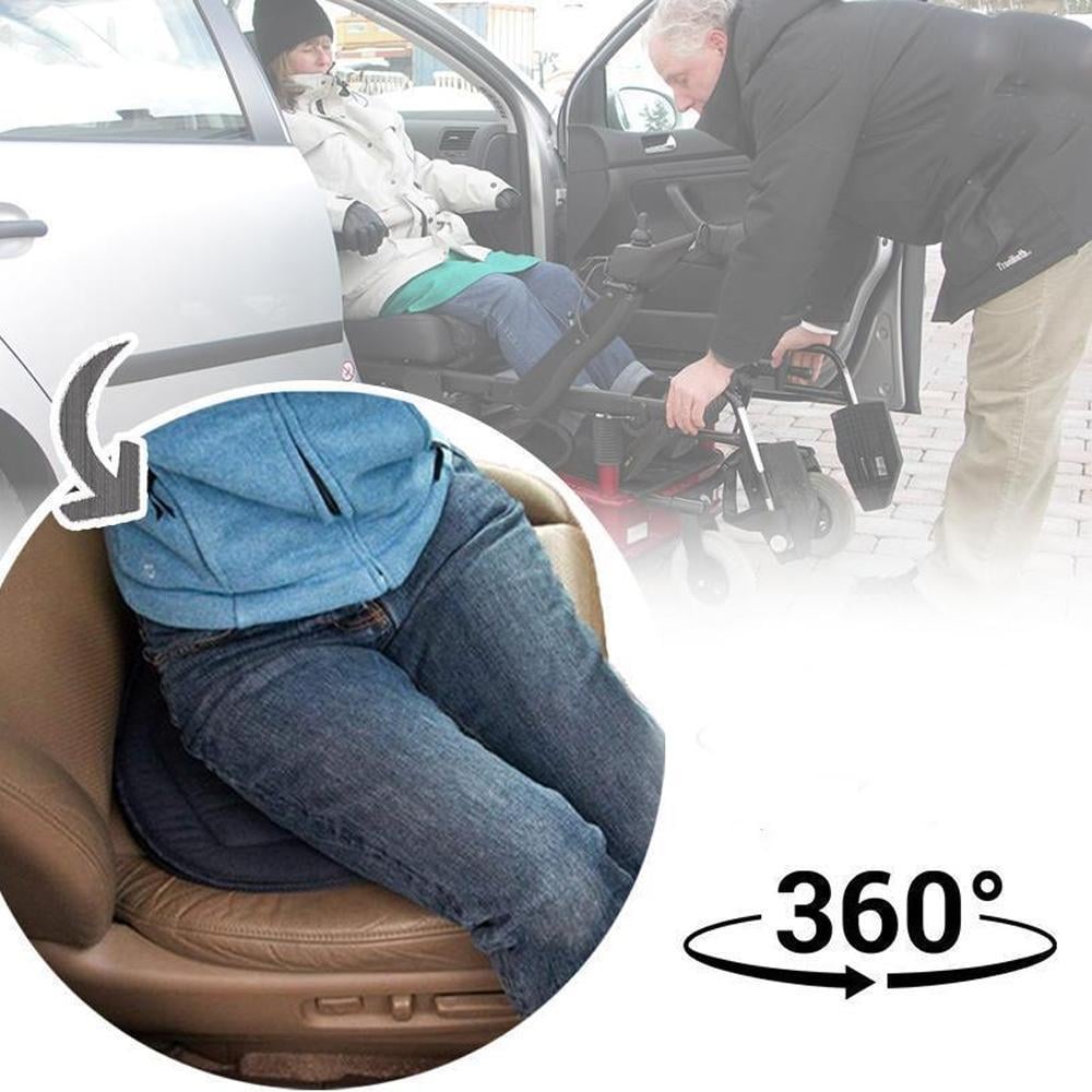360° Draaibaar Zitkussen - Memory Foam Draaischijf voor Auto & Kantoor 40cm