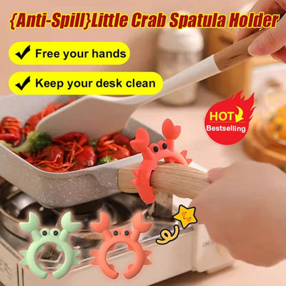 🦀Krabbenbestekhouder — met één hand te gebruiken, spatbestendig en hittebestendig. Zo blijft je keuken netjes — haal hem nu snel in huis! ✅