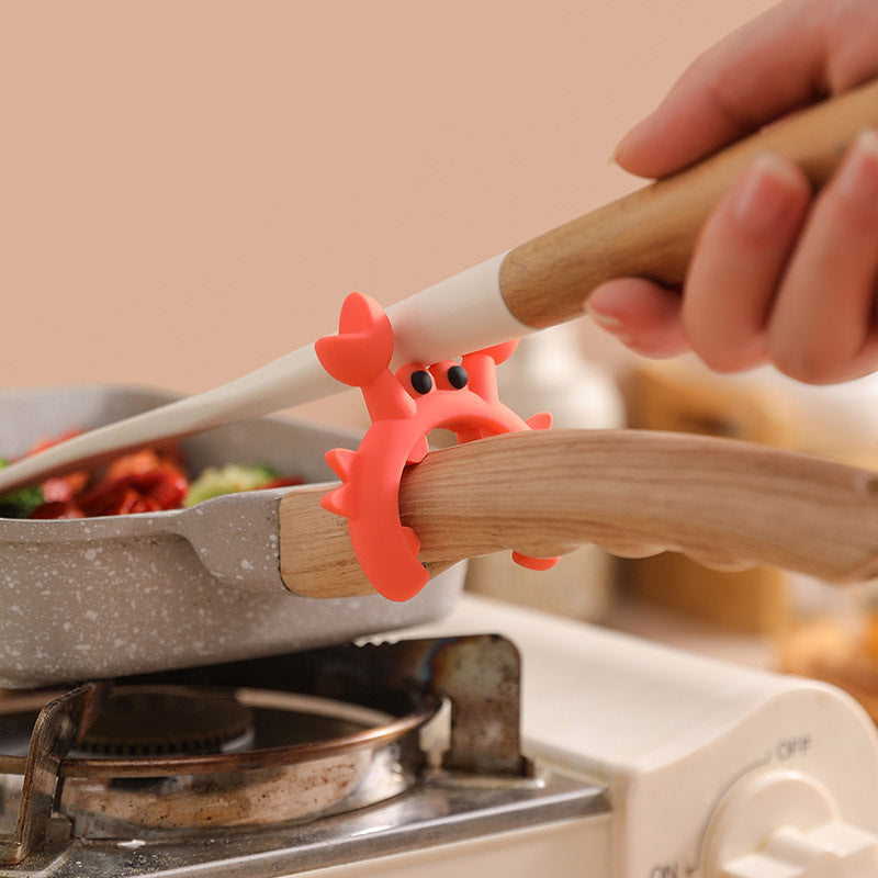 🦀Krabbenbestekhouder — met één hand te gebruiken, spatbestendig en hittebestendig. Zo blijft je keuken netjes — haal hem nu snel in huis! ✅