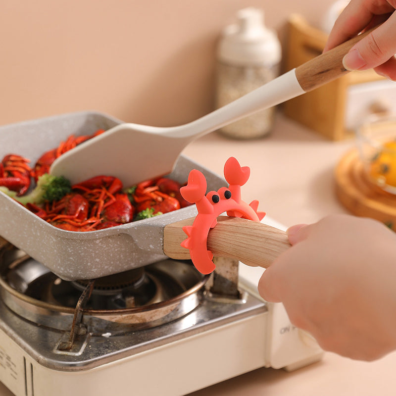 🦀Krabbenbestekhouder — met één hand te gebruiken, spatbestendig en hittebestendig. Zo blijft je keuken netjes — haal hem nu snel in huis! ✅