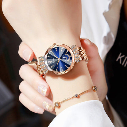 🔥Modieus diamanten maan- en sterrenhorloge voor dames