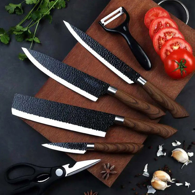 🎅Hete Verkoop 50% korting 💥Professionele roestvrijstalen keukenmessenset
