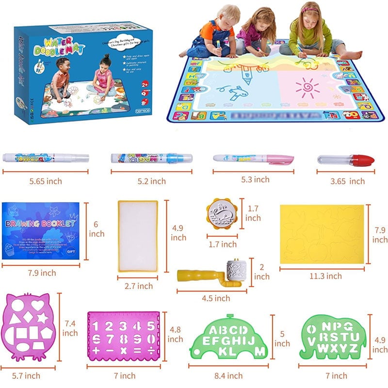 🔥Laatste Dag Aanbieding 50% KORTING🎁Water Tekenmat, Aqua Schilder- en Tekenmat Zonder Geknoei – Leerzaam Speelgoed voor Kinderen