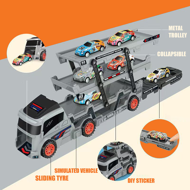 🚚 Autotransporter met racebaan en lanceerder
