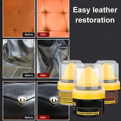 🔥Leder Reparatie Crème & Schoenpoets – Professioneel Kleurherstel, Sneldrogend & Veelzijdig