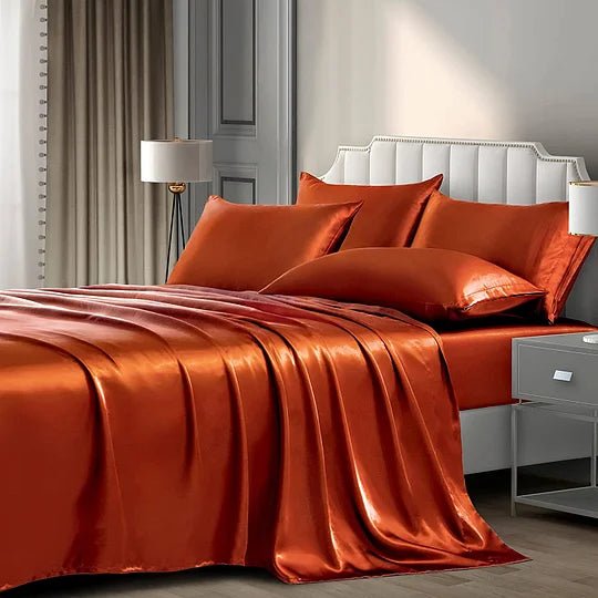🛏️ Luxe beddengoedset van 4-delig uit pure moerbeizijde