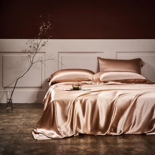 🛏️ Luxe beddengoedset van 4-delig uit pure moerbeizijde