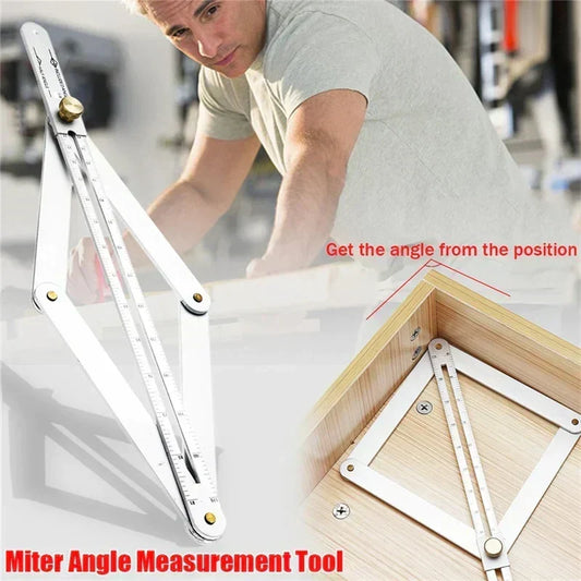 📐Multifunctionele diagonale liniaal voor houtbewerking – Nauwkeurige meting, robuuste aluminiumlegering 🛠️
