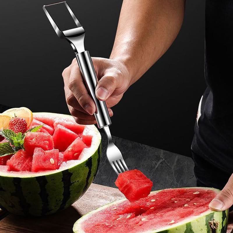 🔥 Koop 1 krijg 1 gratis🔥2-in-1 roestvrijstalen fruitsnijder met vork