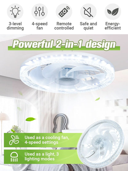 🔥55% KORTING + GRATIS VERZENDING💡 2-in-1 dimbare plafondventilator met verlichting 🌌