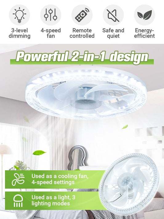 🔥55% KORTING + GRATIS VERZENDING💡 2-in-1 dimbare plafondventilator met verlichting 🌌