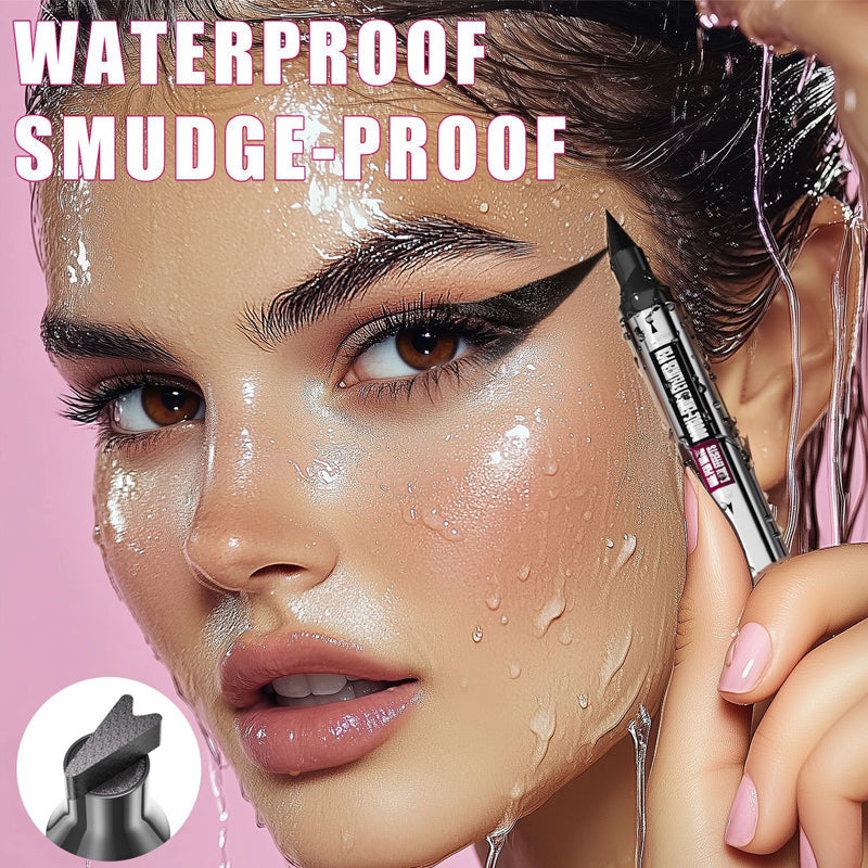 ✨Perfecte winged eyeliner met stempel – voor symmetrische cateyes in een oogwenk!👁️