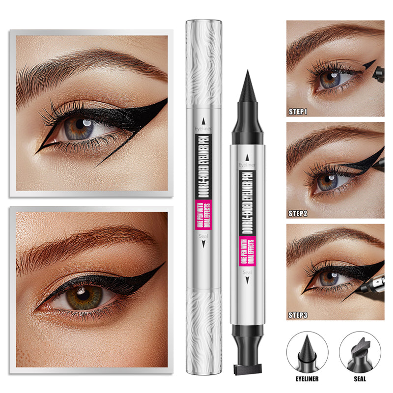 ✨Perfecte winged eyeliner met stempel – voor symmetrische cateyes in een oogwenk!👁️
