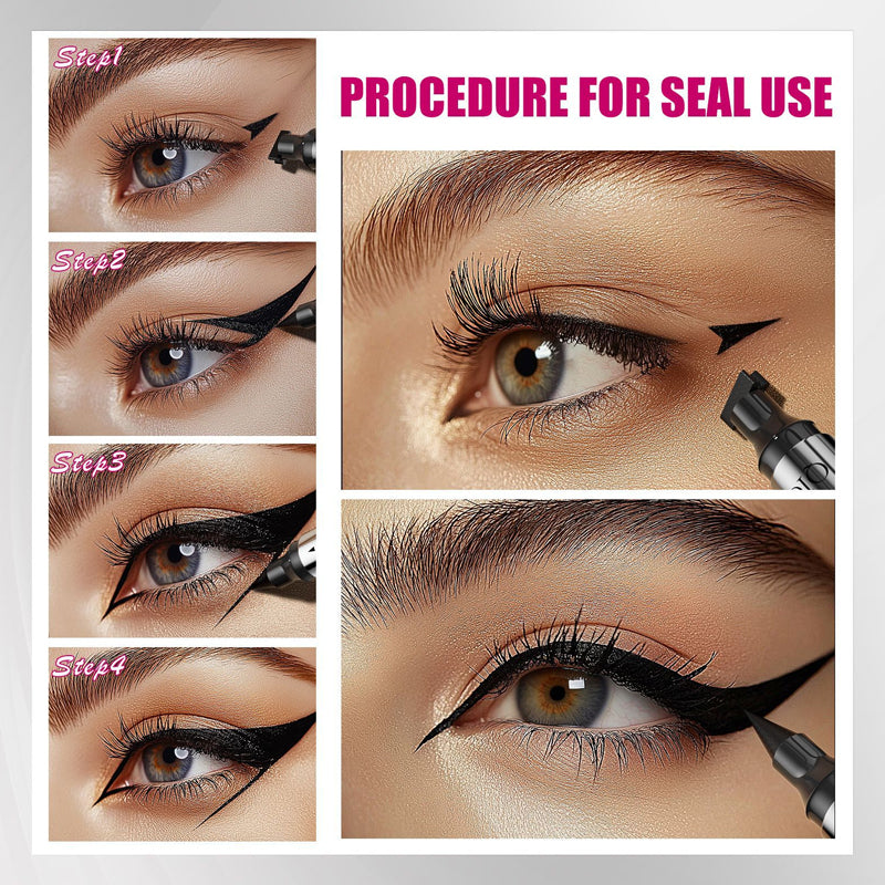 ✨Perfecte winged eyeliner met stempel – voor symmetrische cateyes in een oogwenk!👁️