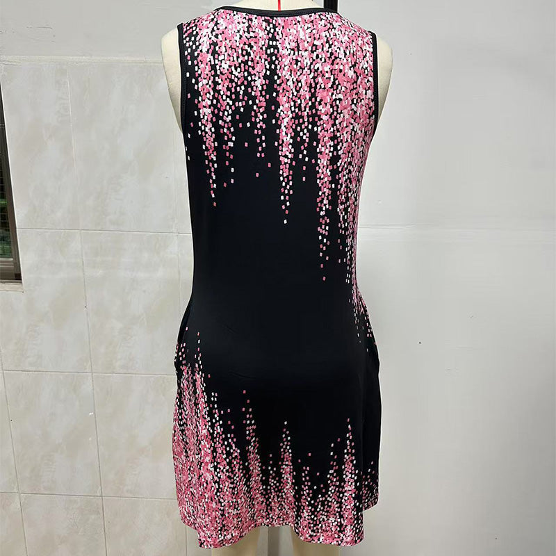 ⏳Tijdgebonden Speciaal⏰ Modieuze Mouwloze Mini-jurk met print voor vrouwen