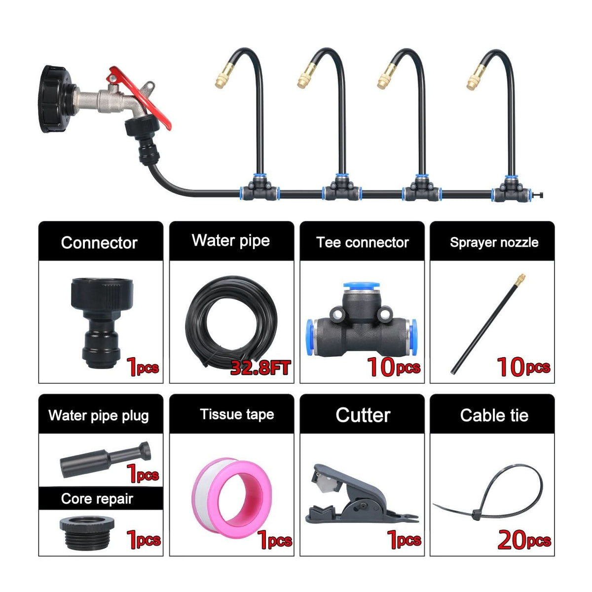 🔥Zomeraanbieding 50% KORTING🚿360° Gebogen Automatisch Tuinberegeningssysteem