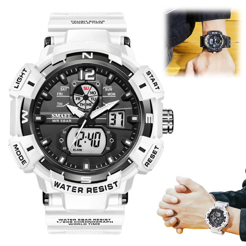 Stijlvolle Waterdichte Digitale Sportkwarts Horloge voor Mannen