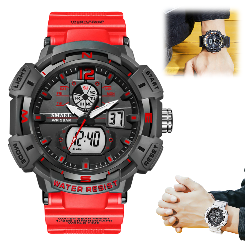 Stijlvolle Waterdichte Digitale Sportkwarts Horloge voor Mannen