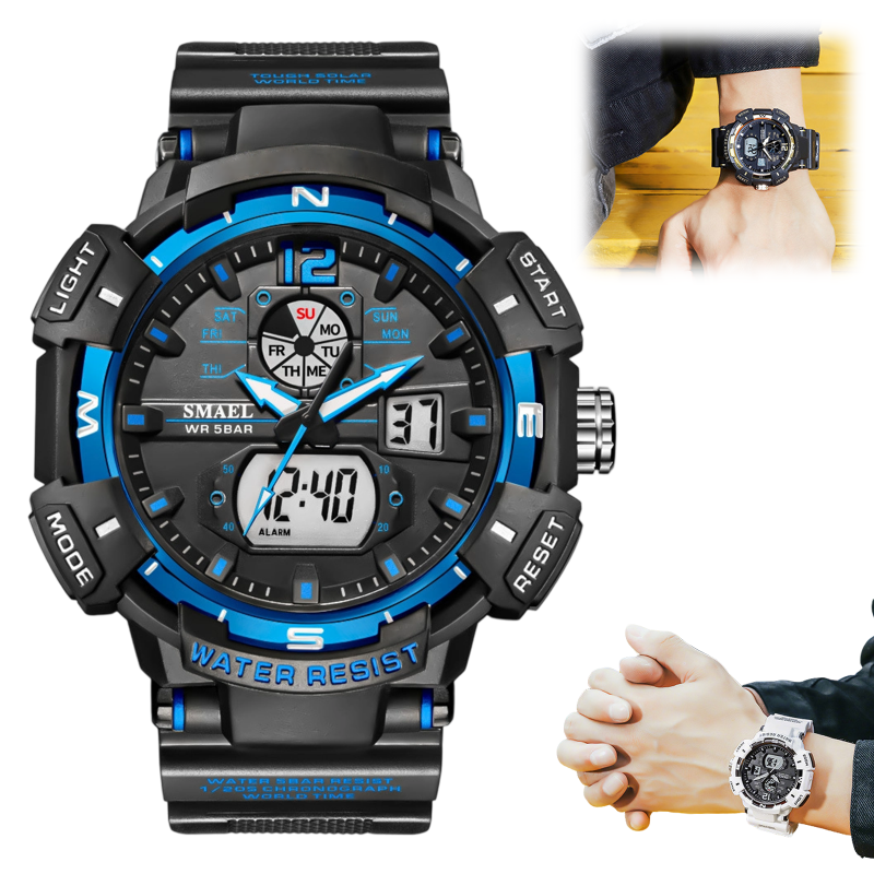 Stijlvolle Waterdichte Digitale Sportkwarts Horloge voor Mannen