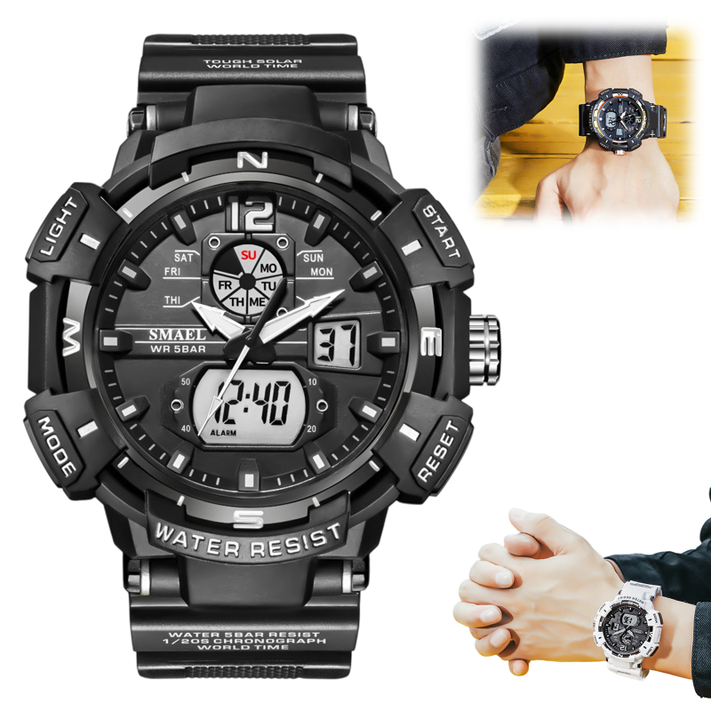 Stijlvolle Waterdichte Digitale Sportkwarts Horloge voor Mannen