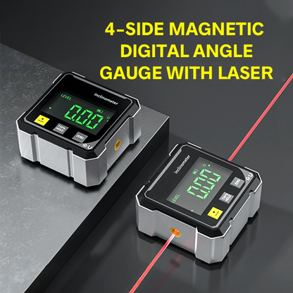 4-zijdige digitale magnetische hoekmeter met laser