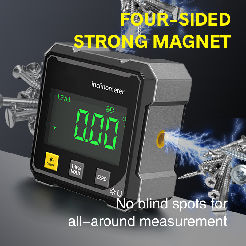 4-zijdige digitale magnetische hoekmeter met laser