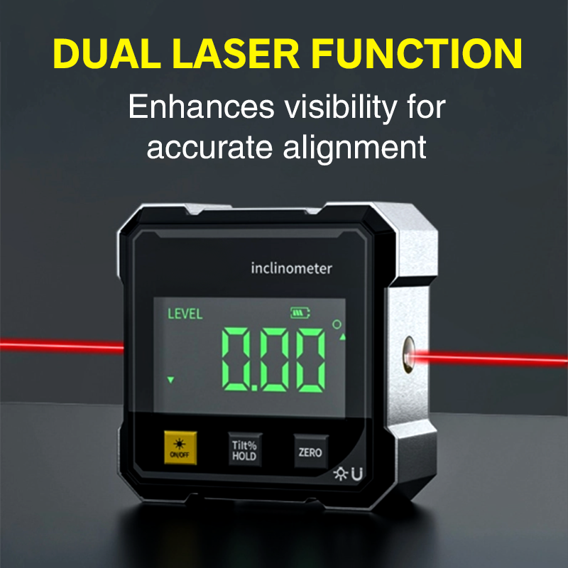 4-zijdige digitale magnetische hoekmeter met laser