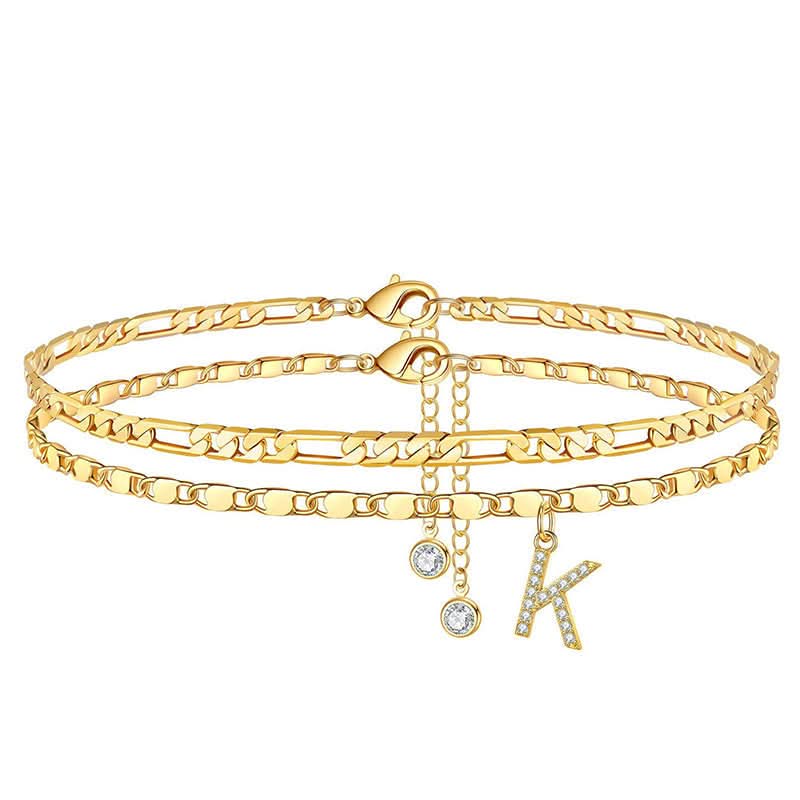 💕Gelaagde Gouden Enkelband voor Vrouwen