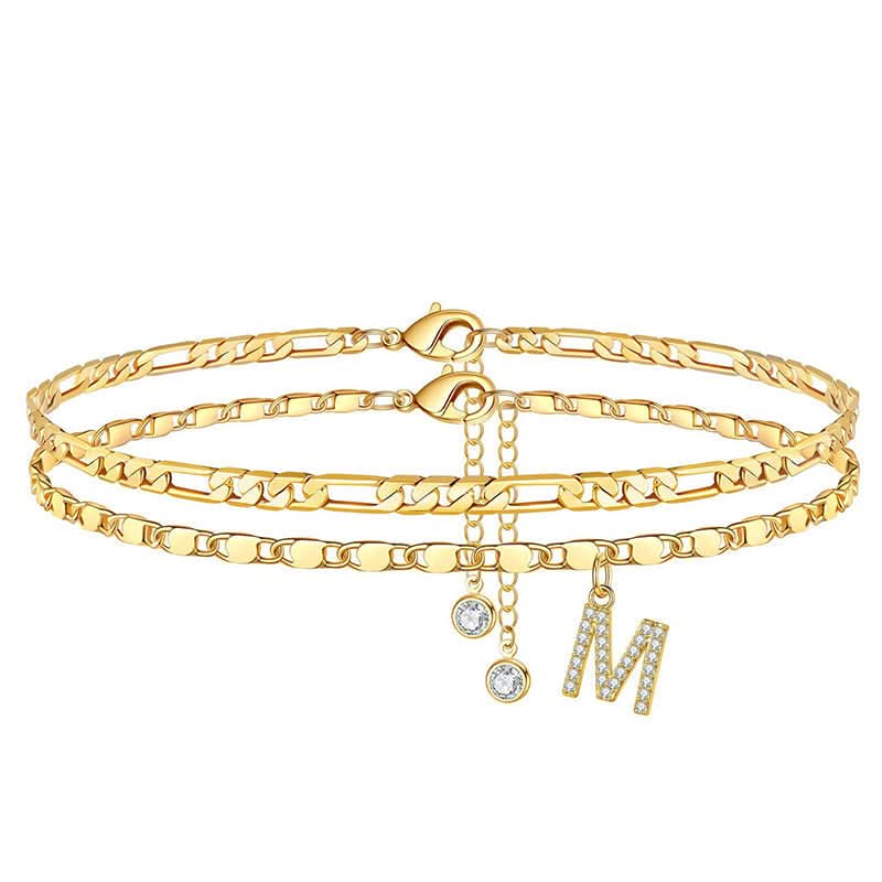 💕Gelaagde Gouden Enkelband voor Vrouwen