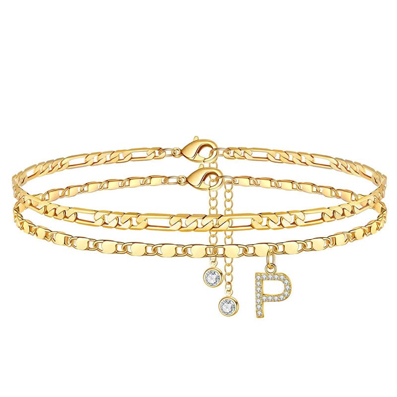 💕Gelaagde Gouden Enkelband voor Vrouwen