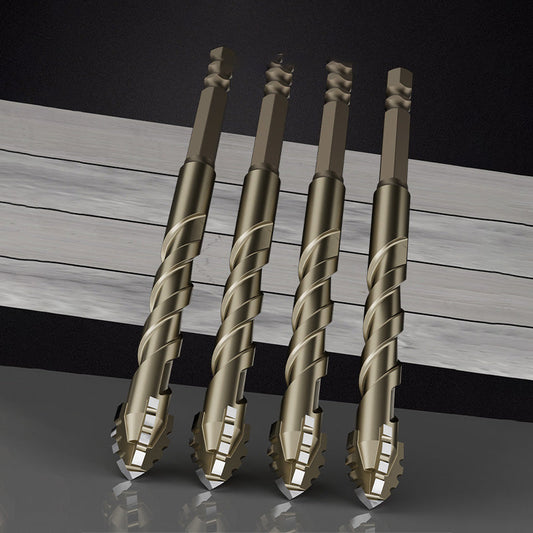 Vier-Groef Zaagtand Excentrische Boor– 4-Delige Set