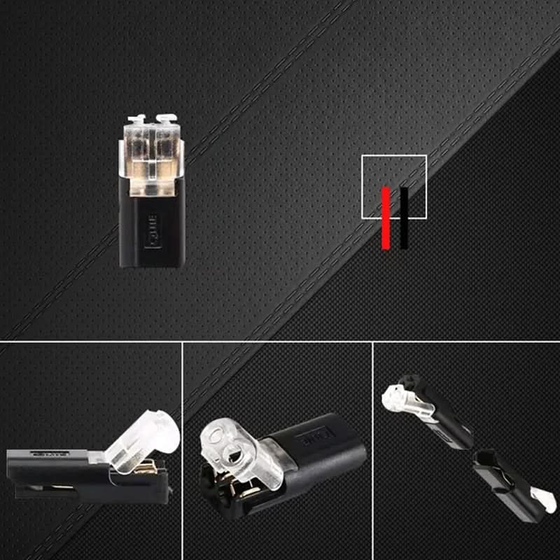 Dubbele Draadstekker met Vergrendelingsgesp - 50/100 Stuks Push-in Connector 0,08-2,5mm²