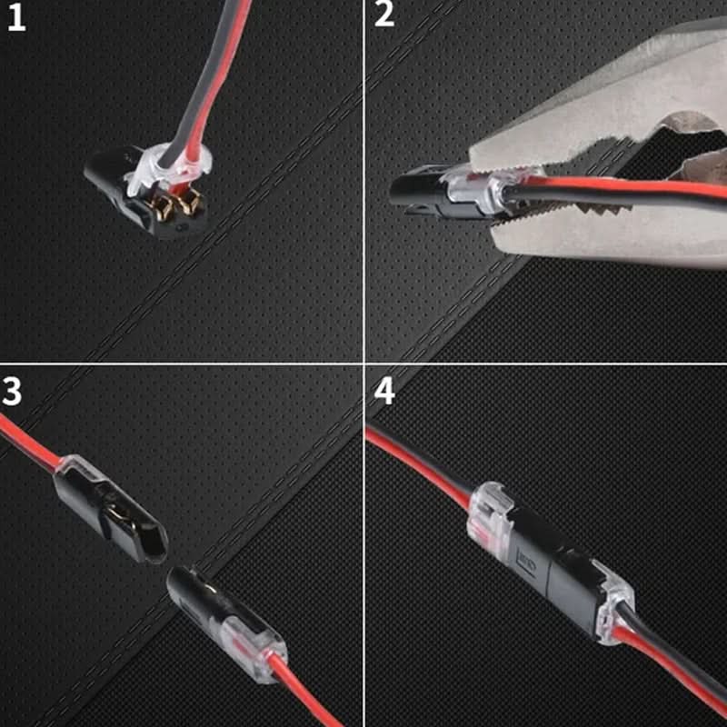 Dubbele Draadstekker met Vergrendelingsgesp - 50/100 Stuks Push-in Connector 0,08-2,5mm²