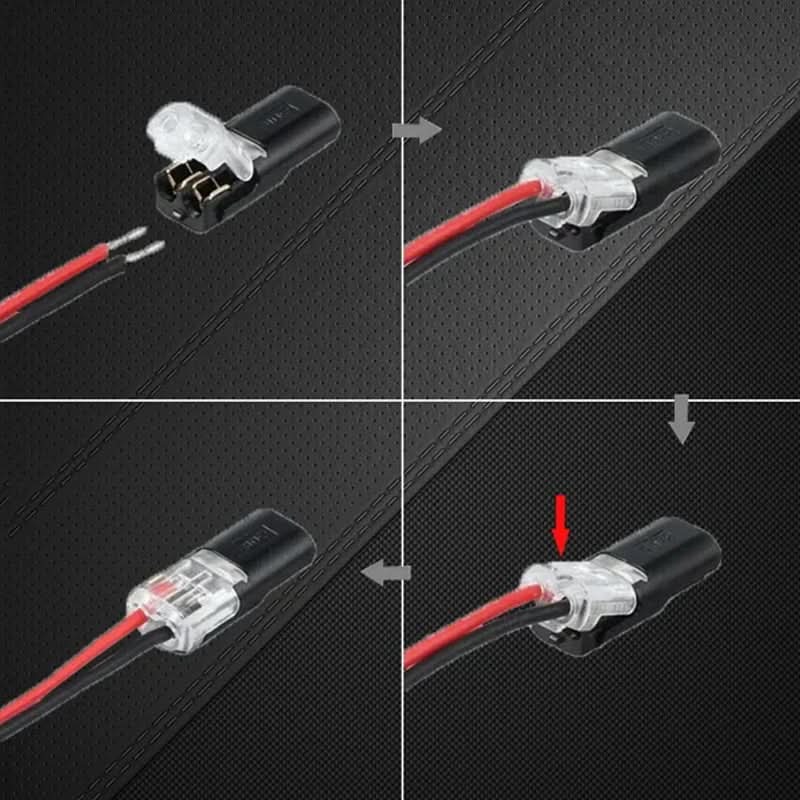 Dubbele Draadstekker met Vergrendelingsgesp - 50/100 Stuks Push-in Connector 0,08-2,5mm²