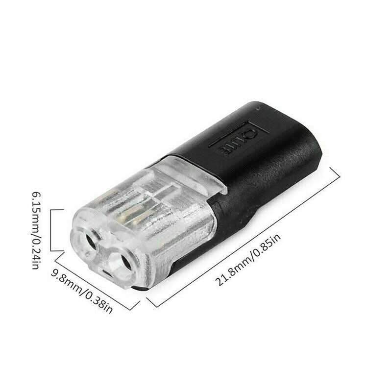 Dubbele Draadstekker met Vergrendelingsgesp - 50/100 Stuks Push-in Connector 0,08-2,5mm²