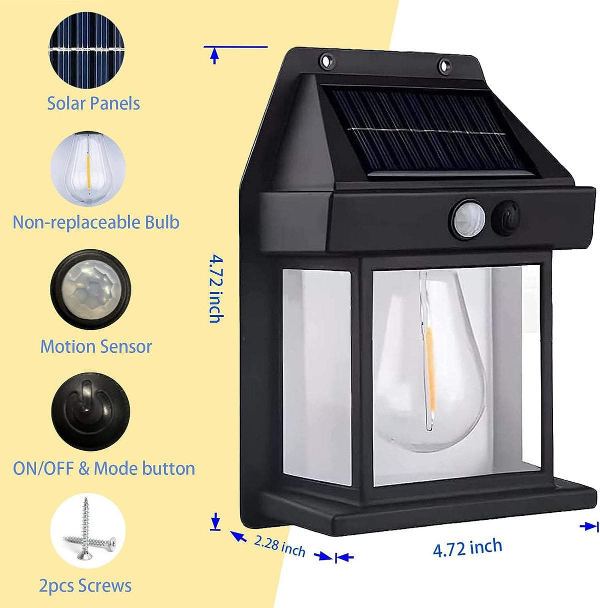 🔥 TIJDELIJKE AANBIEDING! 50% KORTING! Zonne-energie wandlamp – 3 slimme modi, IP65 waterdicht, geen elektriciteit of bedrading nodig!