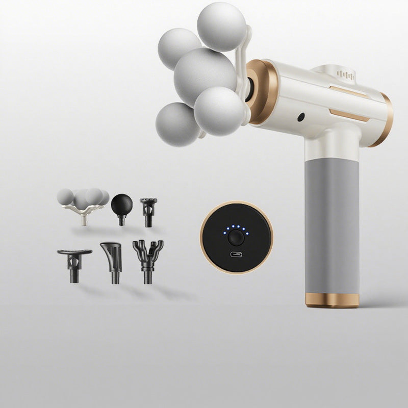💆‍♀️💥 50% KORTING! Nooit meer stijve spieren of dure massages! Dit fluisterstille massagepistool met 16.800 trillingen/min en 8 koppen masseert 40 mm diep – professioneel resultaat, gewoon thuis!
