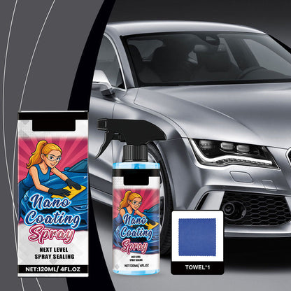 🚗Effectieve polijstspray voor auto met doek💧