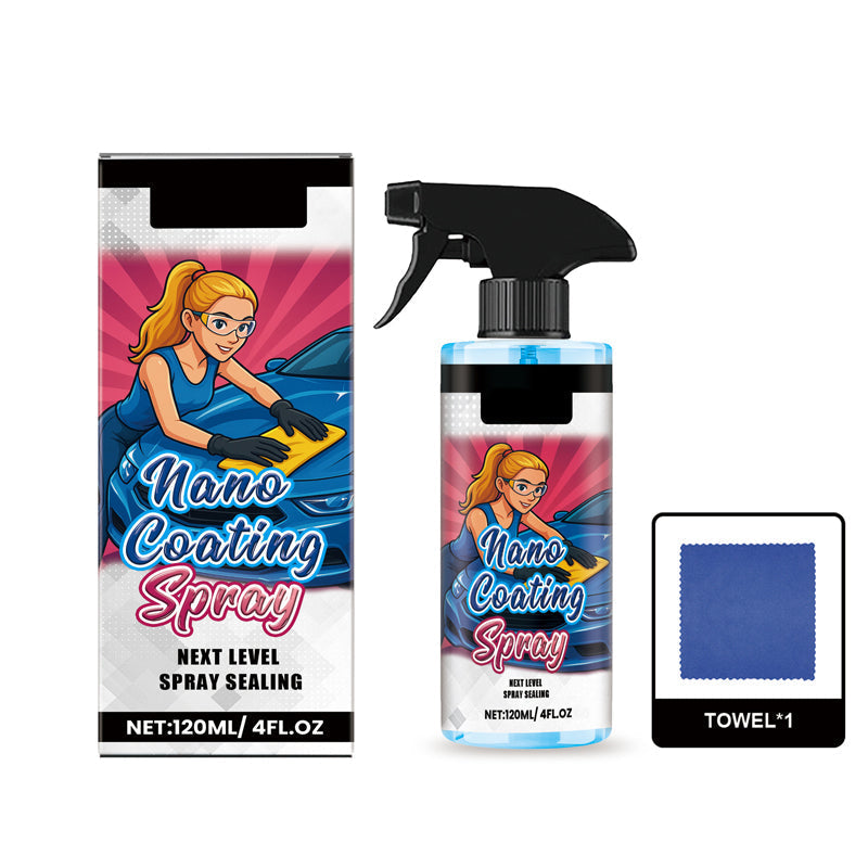 🚗Effectieve polijstspray voor auto met doek💧