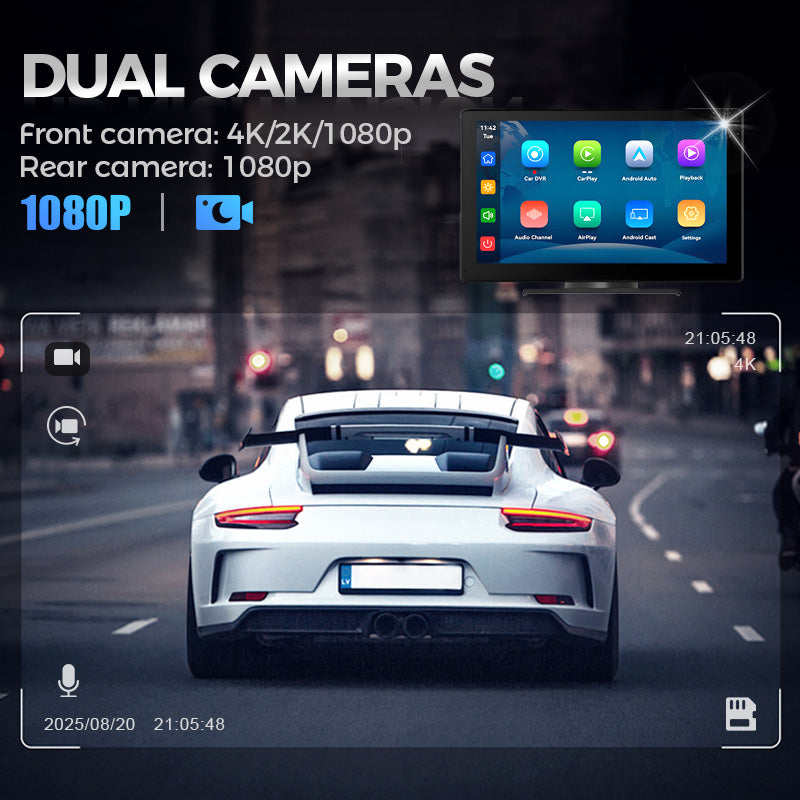 🚗Slimme draadloze dashcam met touchscreen✨