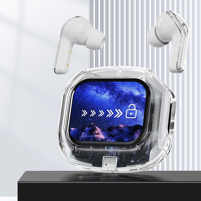 🎧Draadloze Bluetooth 5.4 oordopjes met volledig kleurentouchscreen en ruisonderdrukking✨