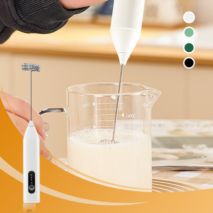 ☕✨ Elektrische schuimmaker voor dranken – 3 instelbare snelheden, oplaadbaar via USB, eenvoudig schoon te maken 🥛