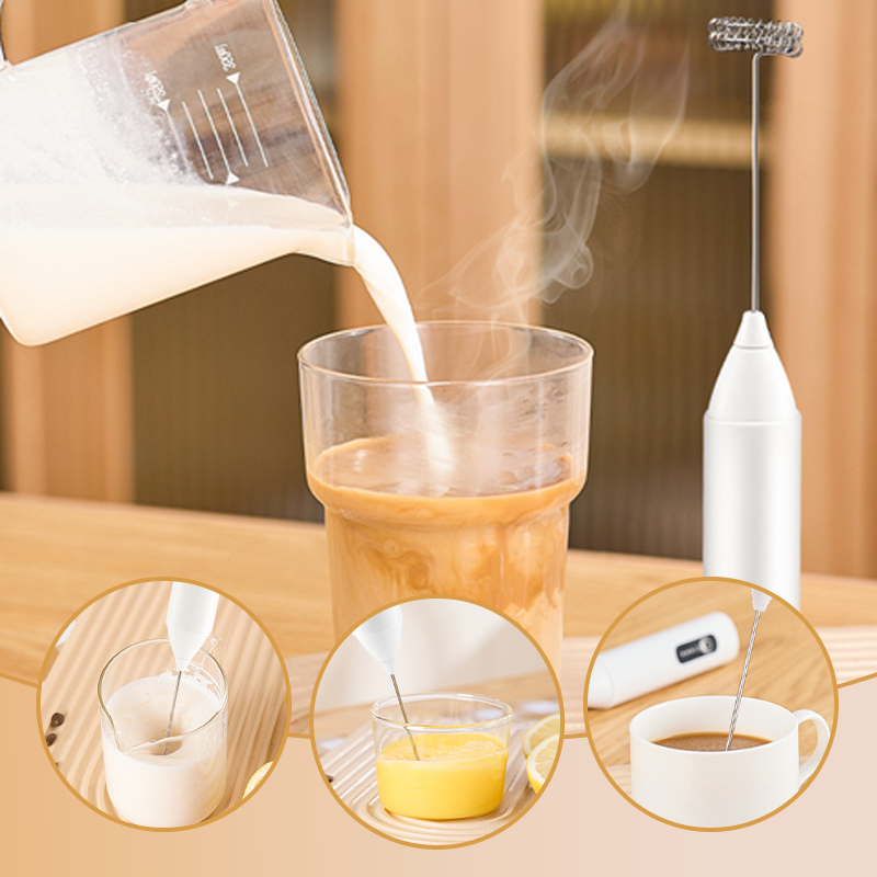 ☕✨ Elektrische schuimmaker voor dranken – 3 instelbare snelheden, oplaadbaar via USB, eenvoudig schoon te maken 🥛