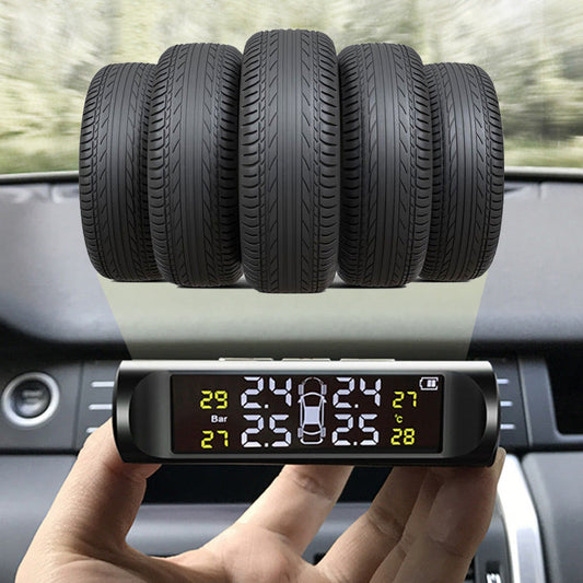🔥Zonne-Energie Vierwiel Banden Drukmonitor met Real-Time Display