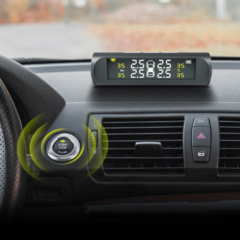 🔥Zonne-Energie Vierwiel Banden Drukmonitor met Real-Time Display