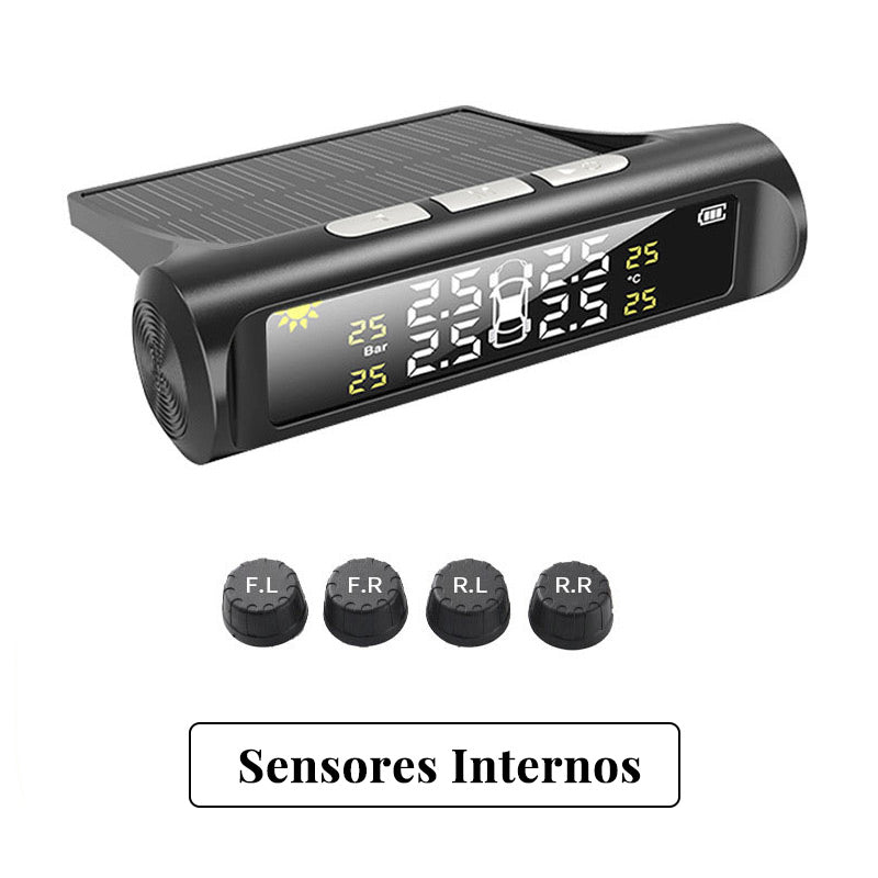 🔥Zonne-Energie Vierwiel Banden Drukmonitor met Real-Time Display