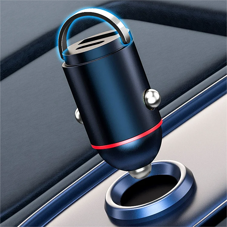 Compacte snellader met 2 poorten voor in de auto