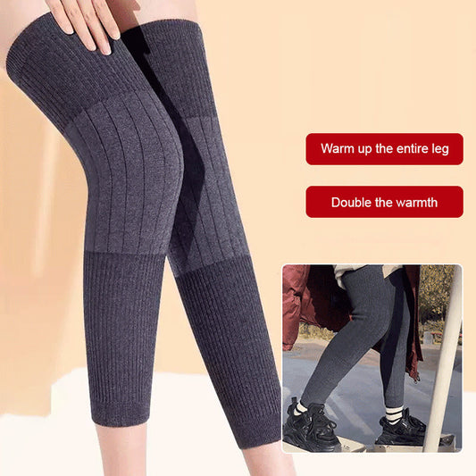 🦵 NU 50% KORTING! ✨ Warme, rekbare lange kniebeschermers - elastisch thermisch fleece voor buitenactiviteiten en ondersteuning van gewrichten ❤️
