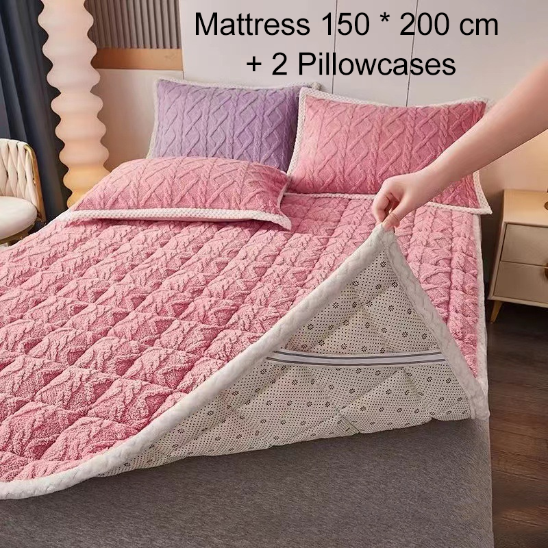 🛏️🔥 50% KORTING! Nooit meer koude nachten of verschoven dekbedden! Deze jacquard warme matras & kussenslopen met 3D quilting en antislip houden je warm en op hun plek – heerlijk zacht!