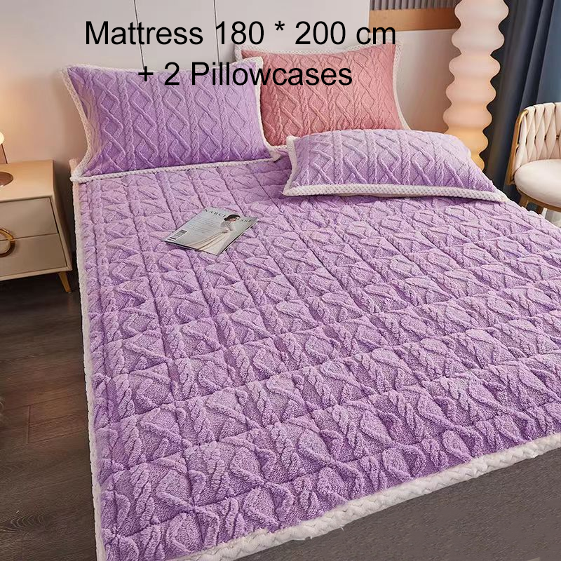 🛏️🔥 50% KORTING! Nooit meer koude nachten of verschoven dekbedden! Deze jacquard warme matras & kussenslopen met 3D quilting en antislip houden je warm en op hun plek – heerlijk zacht!